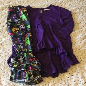 Adorable essentials size 2 Halloween ruffle set nightmare before Christmas